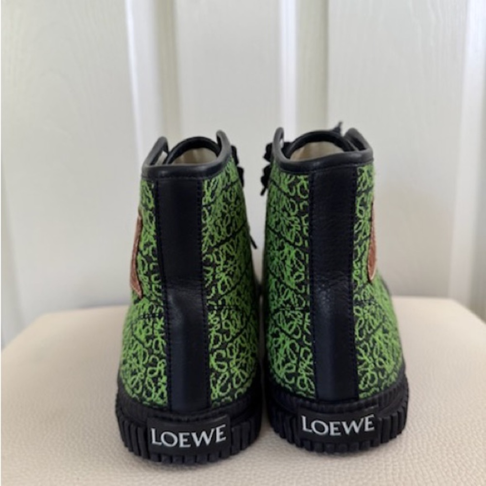 Loewe Green and Black Contemporary Sneakers - Picture 2 of 8